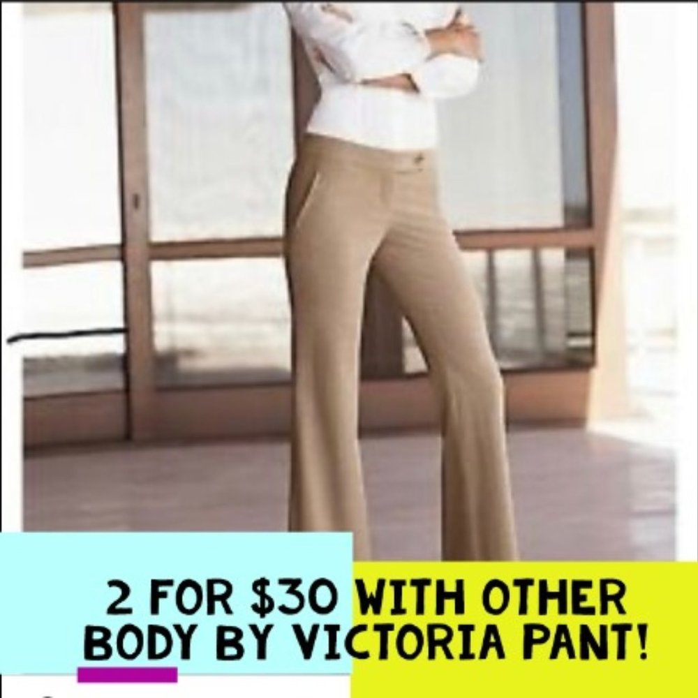 Body by Victoria Kate Fit Bootcut Tan Pants - Size 8